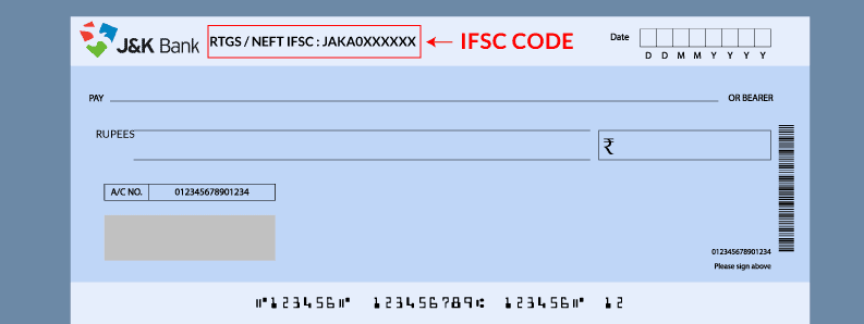 cheque number for Jammu and kashmir bank