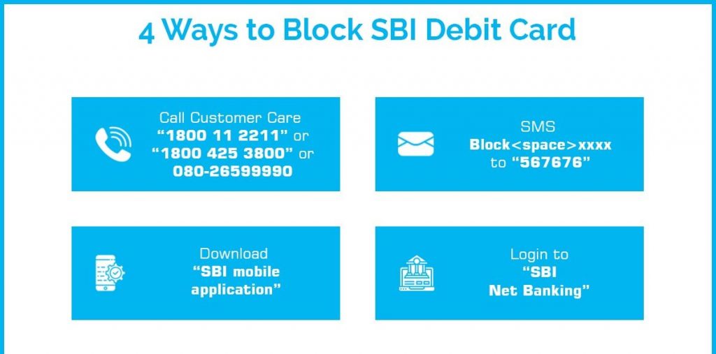 How to block sbi atm card