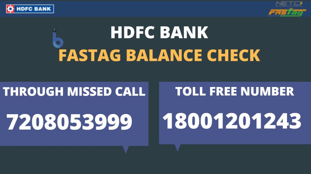 How to check online HDFC Bank FASTag Balance?